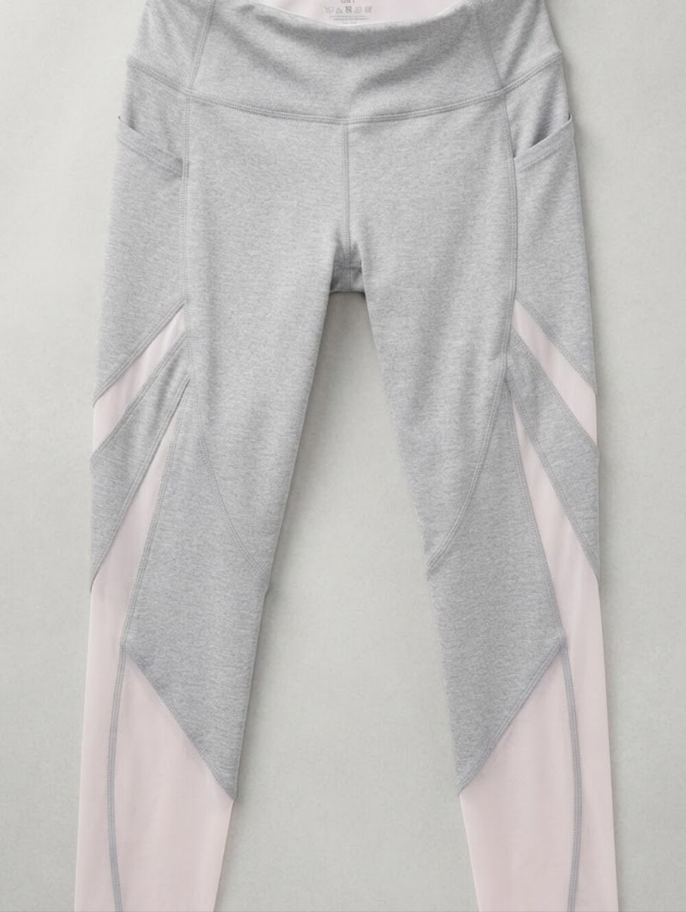 Womens Light Gray Performance Leggings - Comfortable Fit
